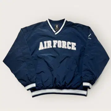 US AIR FORCE 나일론 풀오버 자수 디자인 네이비