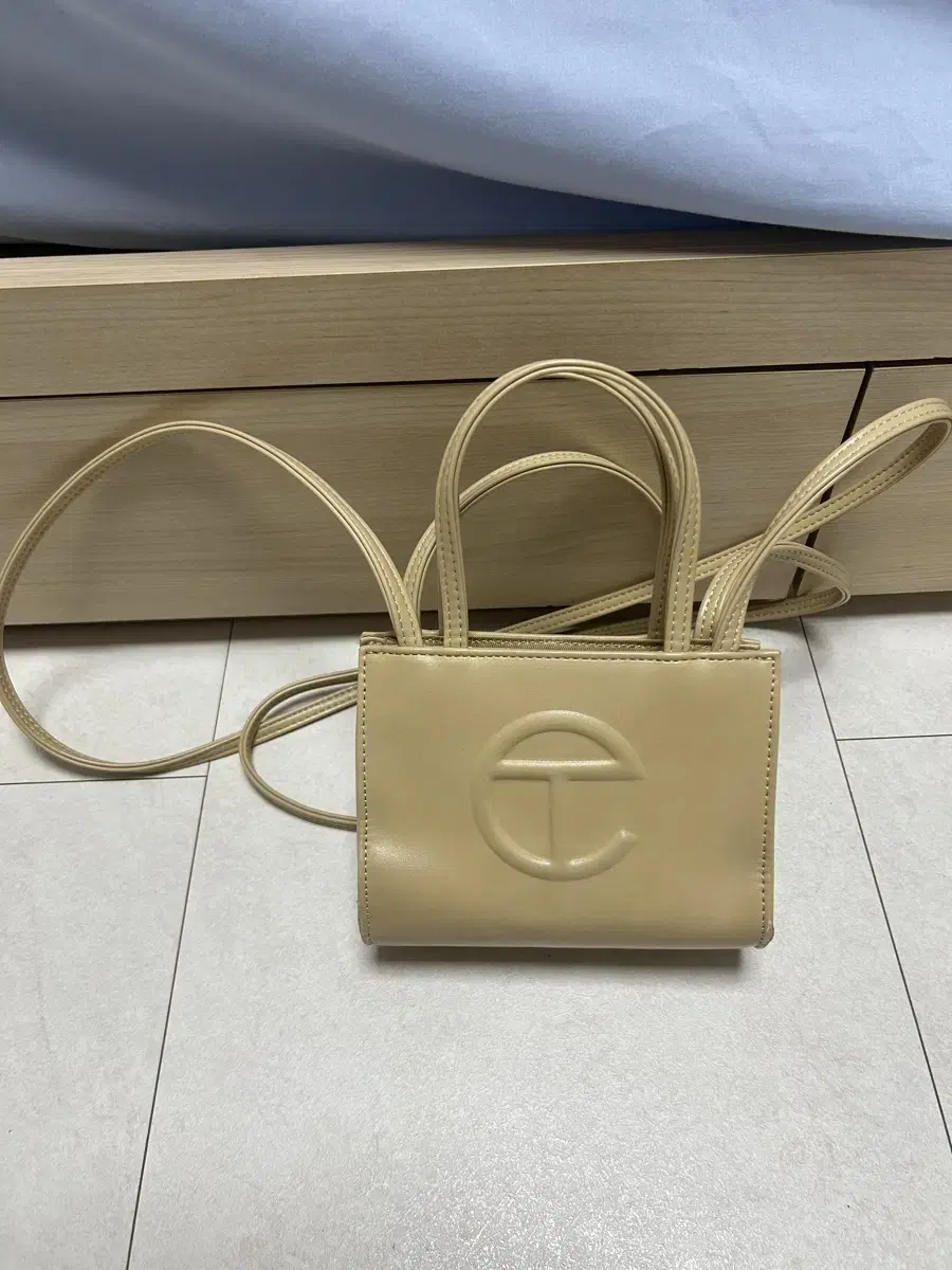 Telpa Mini Cross Bag Beige