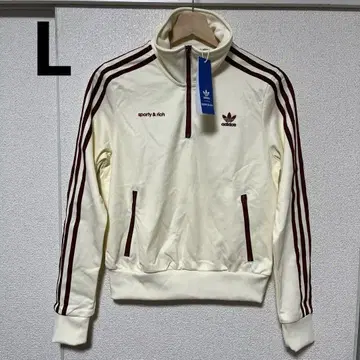 새상품 ADIDAS sporty&rich 하프 지퍼 저지 L