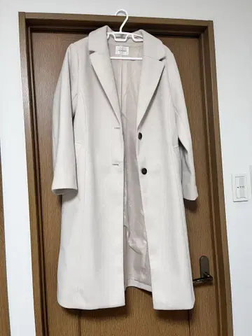 롱 코트 M 아이보리
