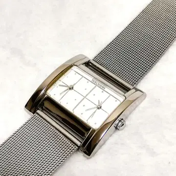 Tateossian London 듀얼 다이얼 스틸 밴드 스위스산