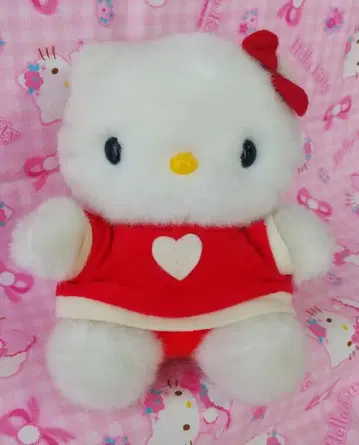 헬로키티 하트 파크 봉제 인형 산리오