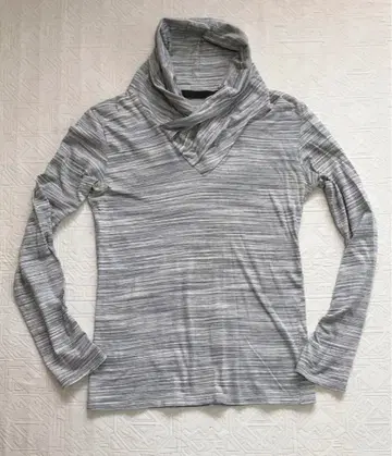 FUGA 드레이프 넥 롱T 44 연회색 푸가