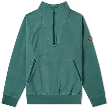 Cav Empt 하프 지퍼 스웨트 그린
