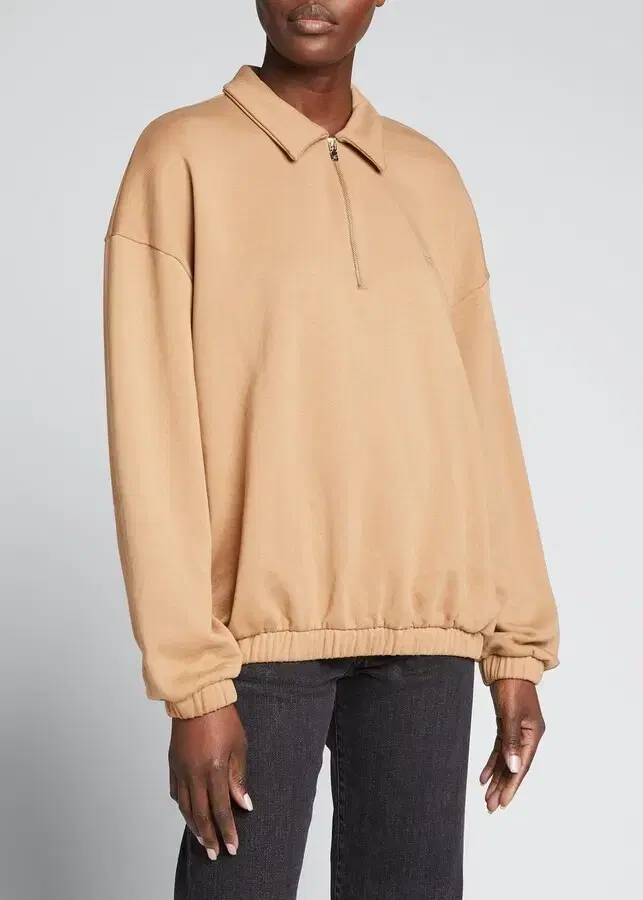 [M] Final Price Toteme Camel Half Zip-Up Sweatshirt