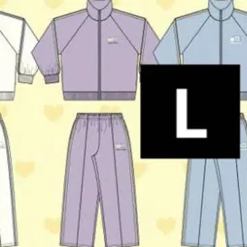 러브이즈 냐포 우루루 저리 상하의 세트 돈키 보라색 L