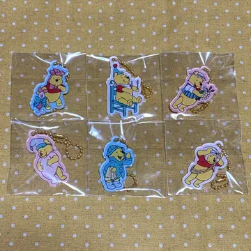 곰돌이 푸 카페 OHMYCAFE 스트랩 키링 전종