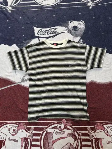 90s 00s hang ten 한텐 보더 티셔츠 포켓 티 서프