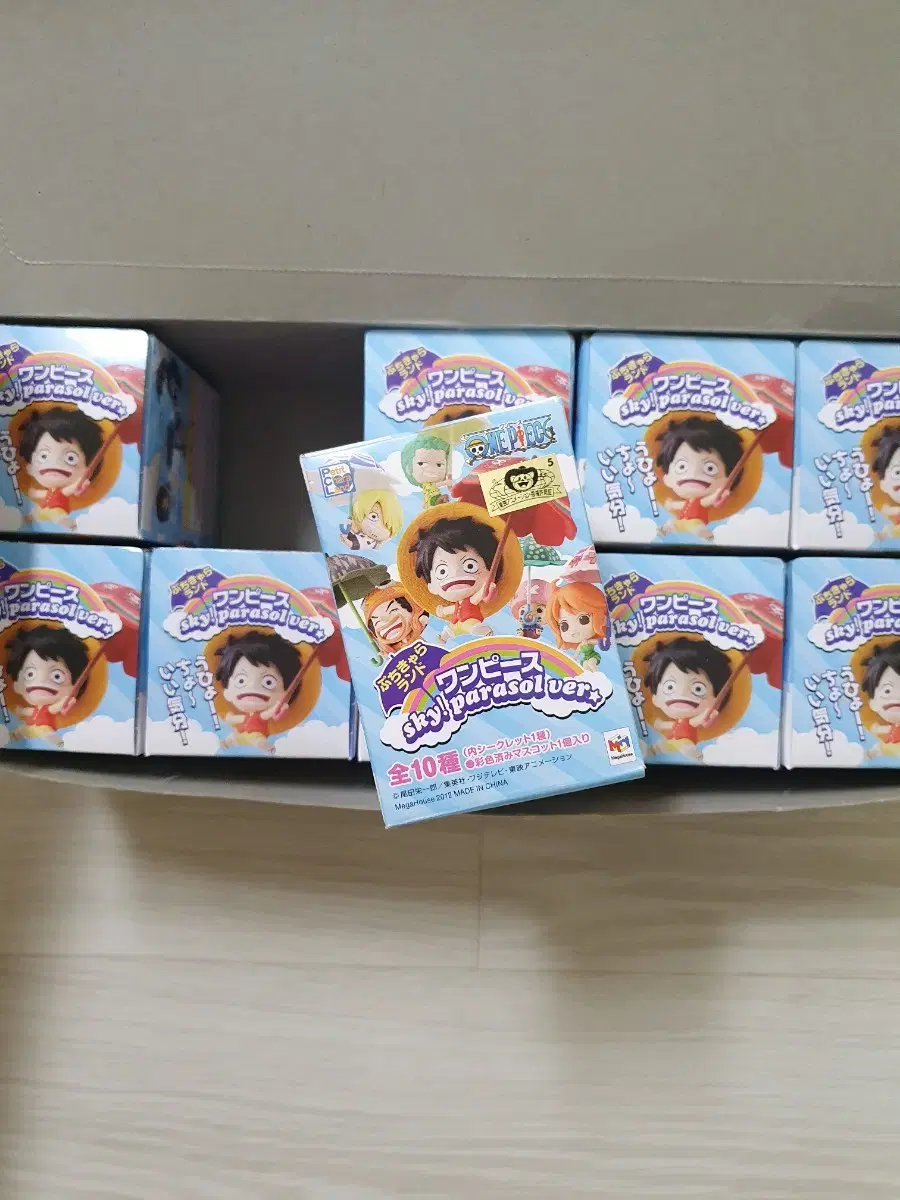 루피 로빈 쵸파 푸치캐러랜드 미개봉 스카이 파라솔 원피스 피규어 푸치캬라