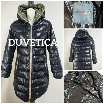 듀베티카 DUVETICA 네이비 후드 부착 롱 다운 자켓