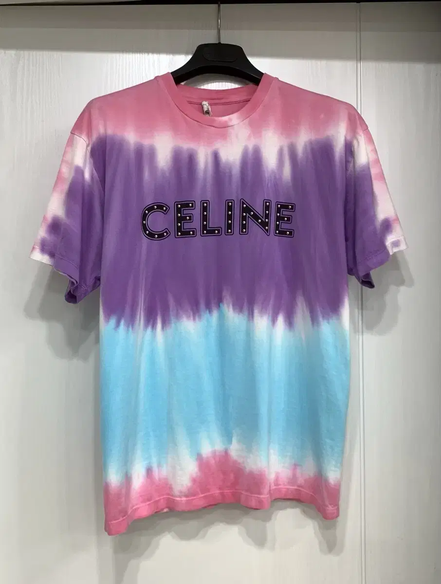 [M]셀린느 스터드 로고 타이다이 나염 반팔 티셔츠 celine