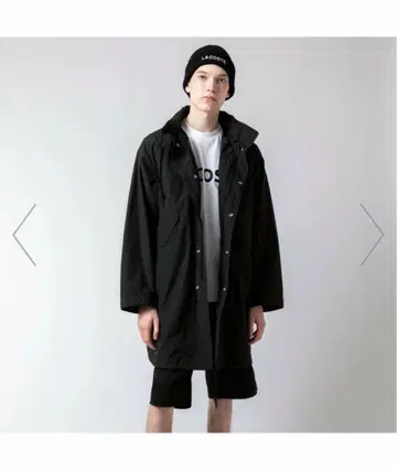 라코스테 LACOSTE 오버 사이즈 밀리터리 코트 M 검정