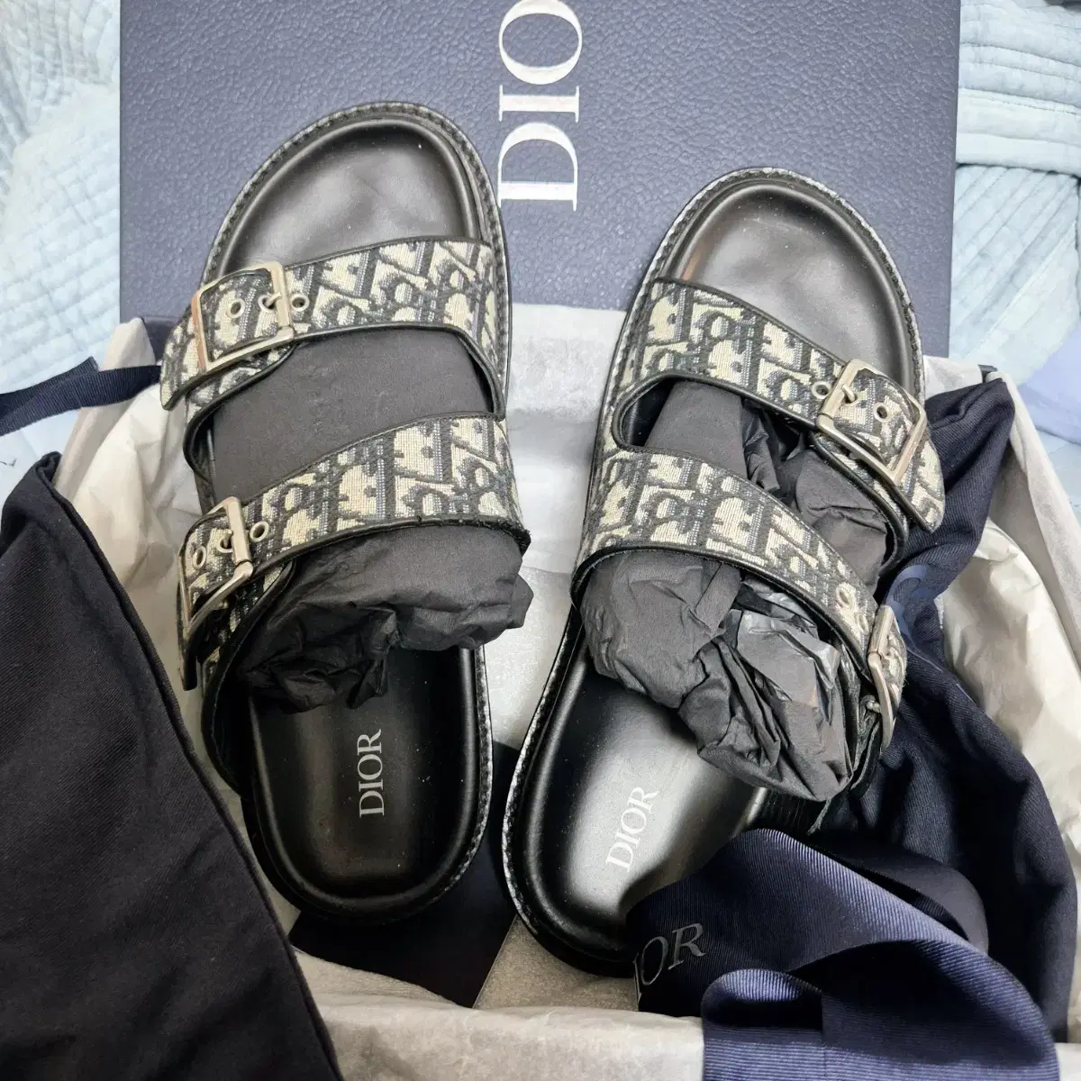 디올 오블리크 샌들 슬리퍼 43