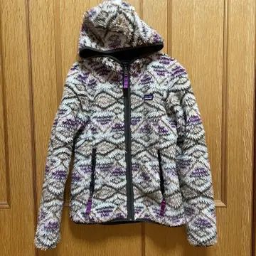 파타고니아 Patagonia 기하학 패턴 플리스 후드티 XS