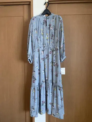 꽃무늬 티어드 롱 원피스