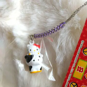 현지 키티 방울 십이지 우() 헬로키티 목걸이 스트랩 소