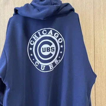 L 새상품 MLB 컵스 후드티 맨투맨 집업 후드티 네이비