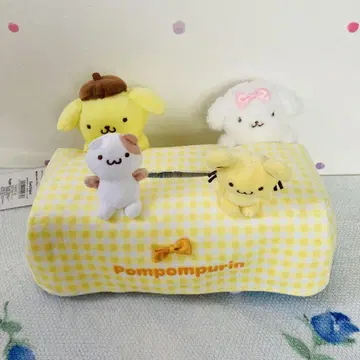 산리오 폼폼푸딩 티슈 박스 케이스 커버 팀 푸딩 동료