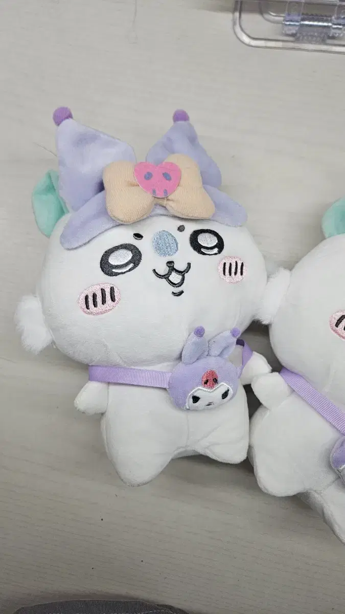 치이카와 산리오 콜라보 인형 쿠로미모몽가