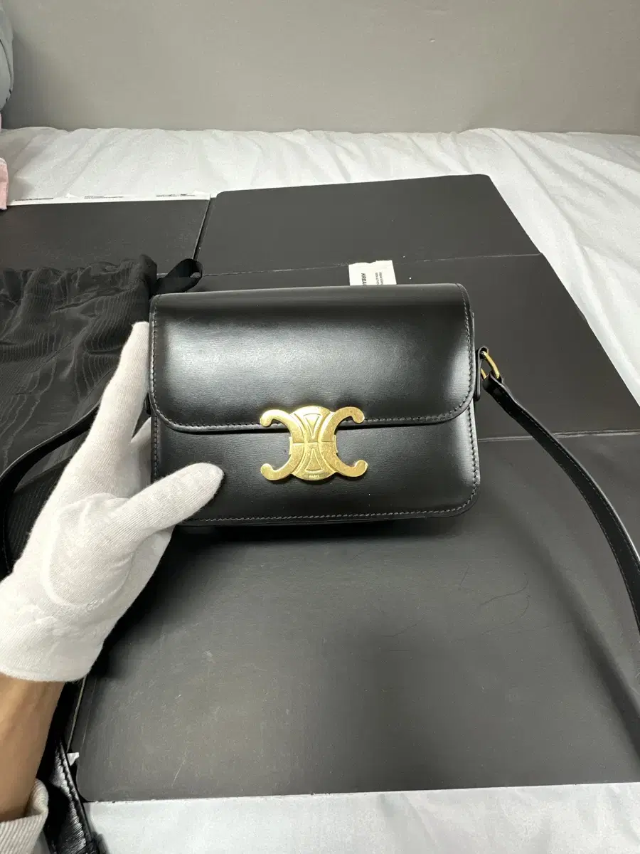 Last one!! (New product) Seline Shinee Calfskin Teen Triomphe Bag Black