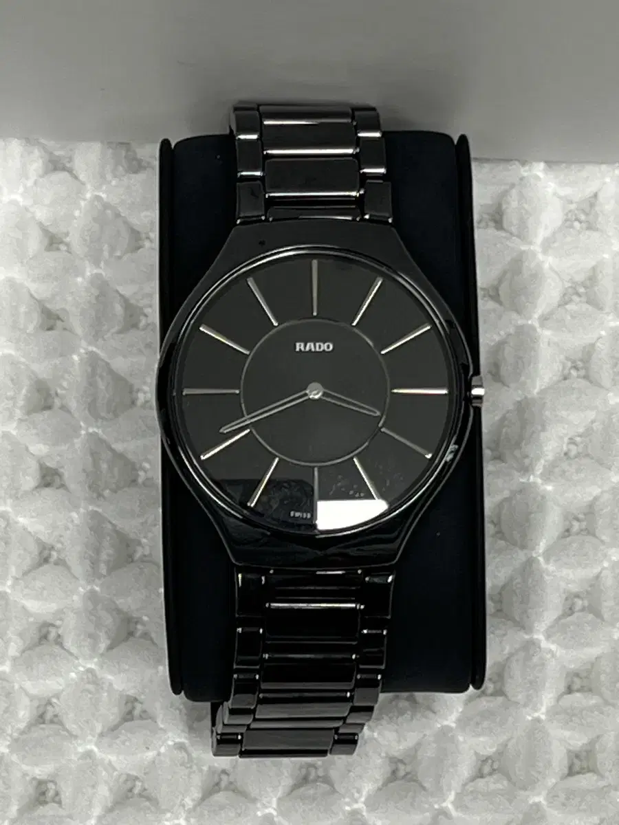 RADO True Thinline Black Ceramic Women's Watch