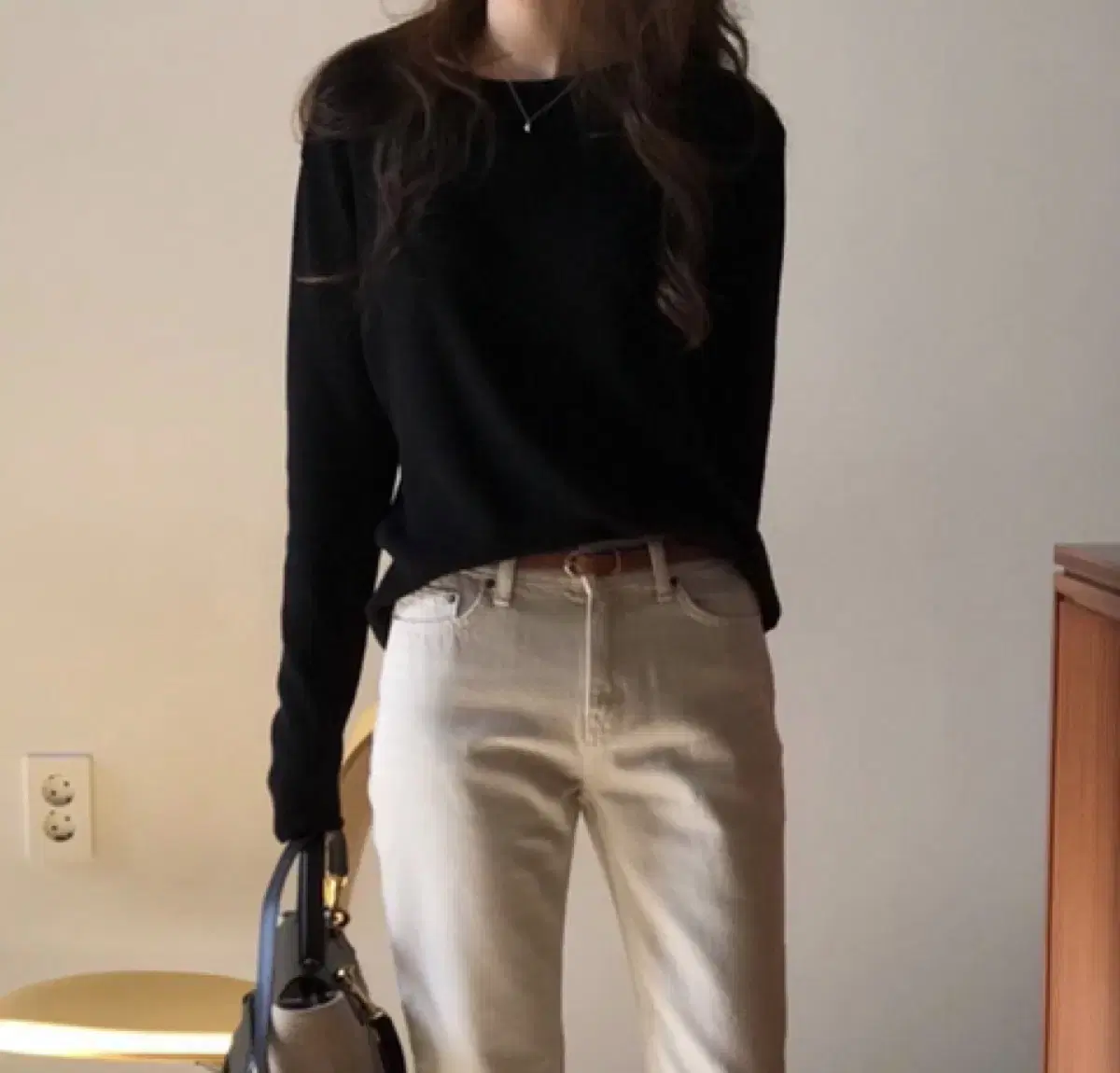 Sheared Rhinestone Knit Black