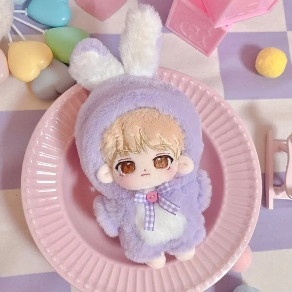 [새상품] 10cm 인형옷 10깅 옷 보라토끼