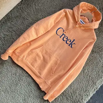 Creek 로고 후드 부착 후드티 오렌지