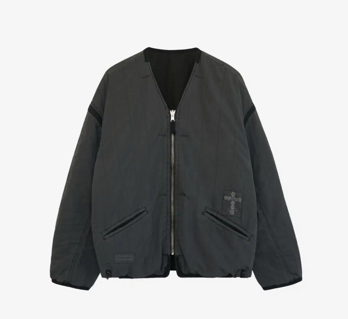 (4) 폴리테루 리버시블 라이너 자켓 블랙차콜 25ss