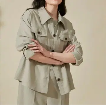 그레이스 콘티넨탈 린넨 터치 셔츠 자켓