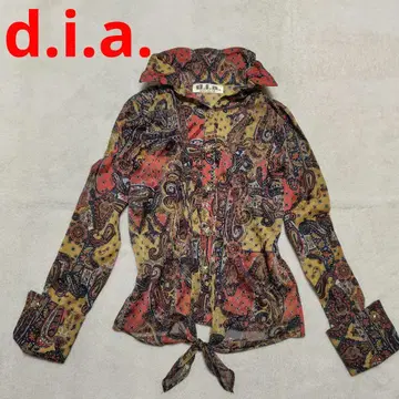 d.i.a. 다이아몬드 페이즐리 무늬 긴팔 셔츠