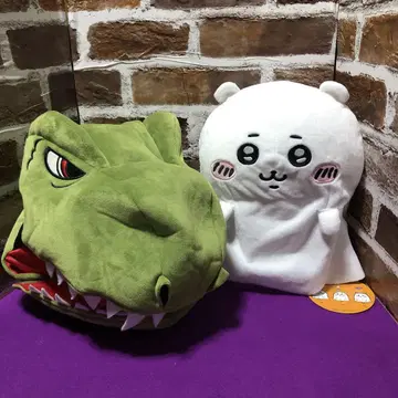 공룡 얼굴 봉제 인형 빅 사이즈 모자와 치이카와(먼작귀)