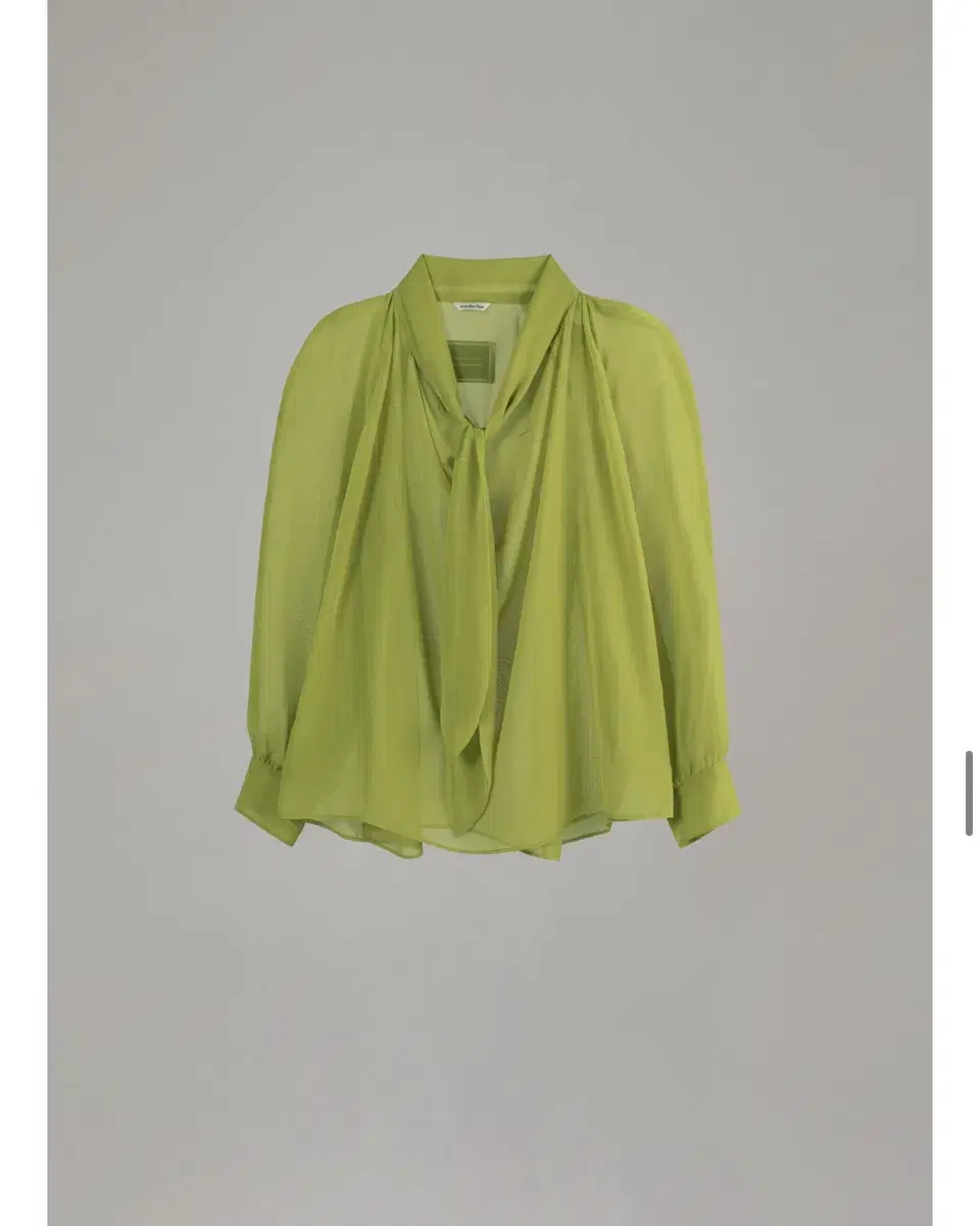 오버듀플레어 COWL TIE BLOUSE _BRAT GREEN