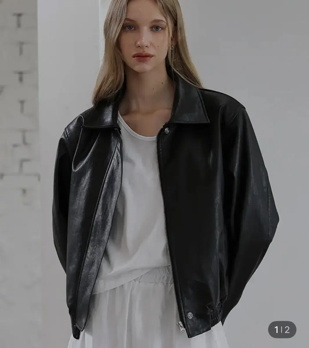 Dheve leather bomber jacket black leather jacket