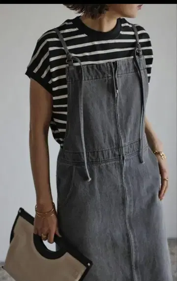 프론트 지퍼 살로펫 점퍼 스커트 그레이 M 점스카