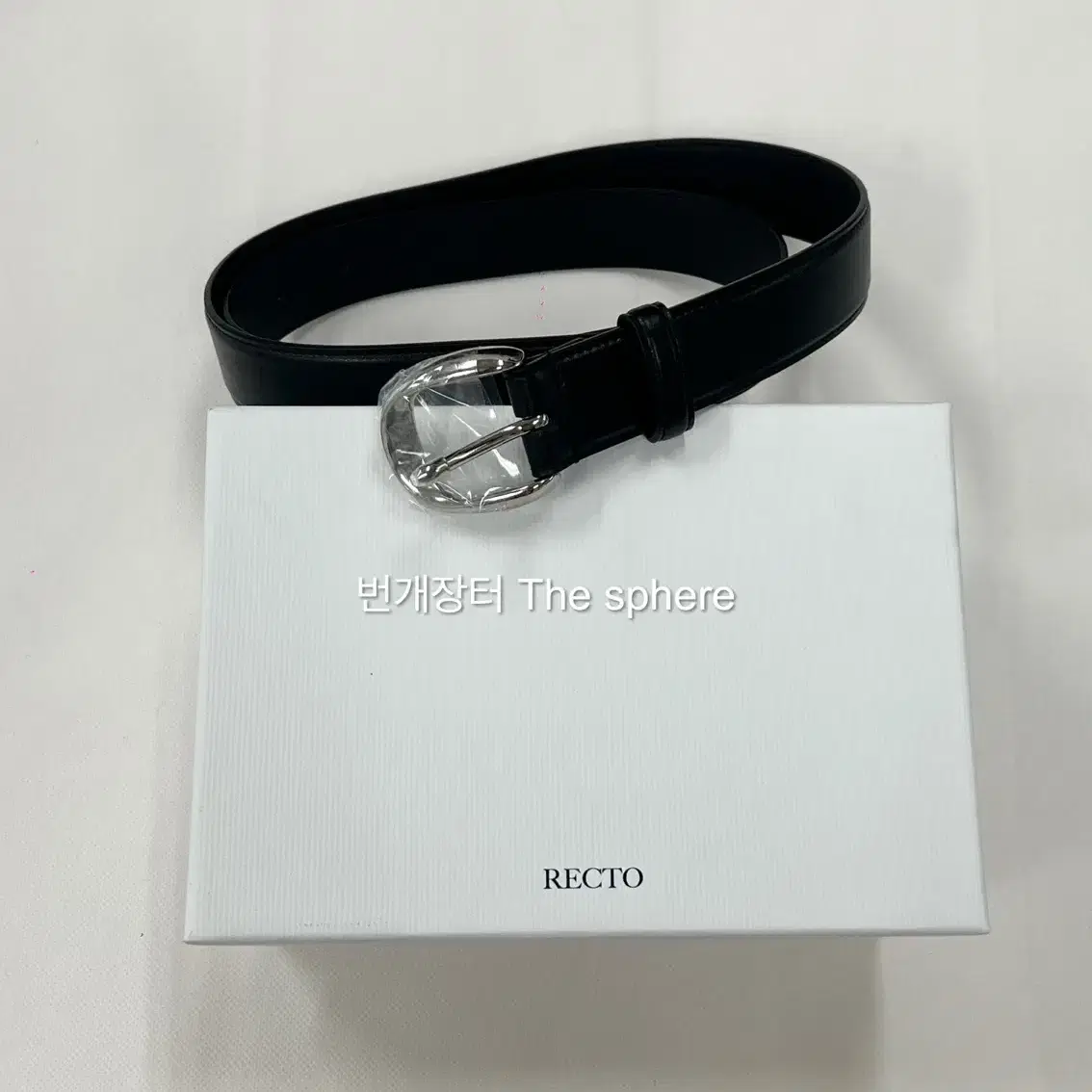 [RECTO] / ☆ SIGNATURE ROUND BUCKLE BELT / SILVER RECTO - Official Website