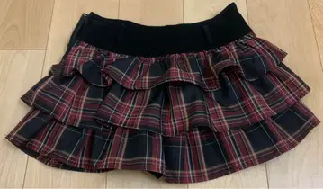 Cult Toky 컬트 도쿄 카츠이 카테 스커트 팬츠 체크 빨간색