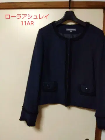로라 애슐리 네이비 노카라 자켓 11AR