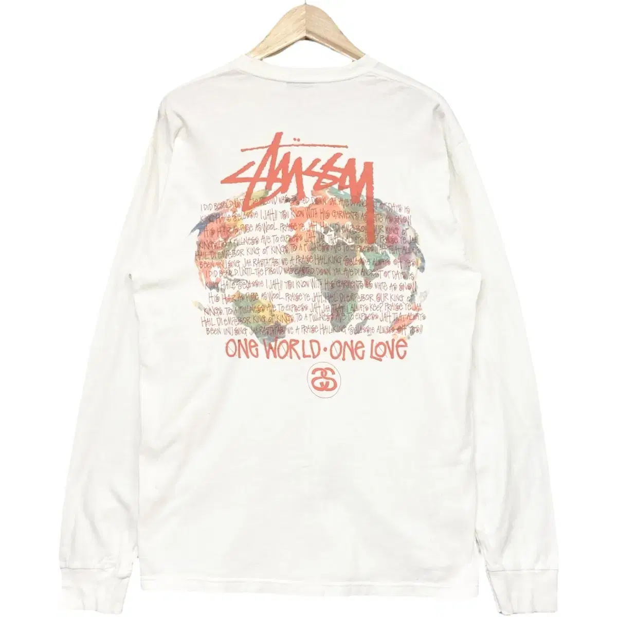 스투시 Stussy 원 월드 롱슬리브 화이트