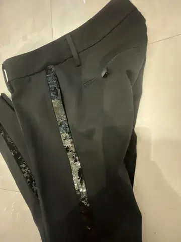 디스퀘어드2 라메 팬츠 슬랙스 지퍼