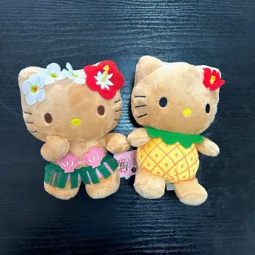 하와이 한정판 일광화상 키티 봉제 인형 2개