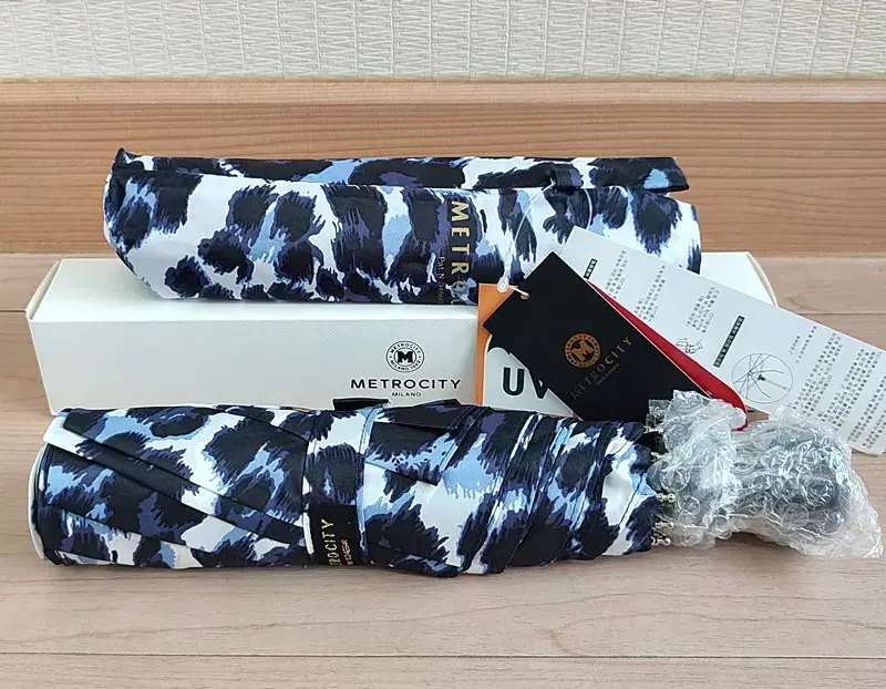 [New Products] Metro City Automatic Umbrella Navy Leopard Automatic Umbrella Parasol