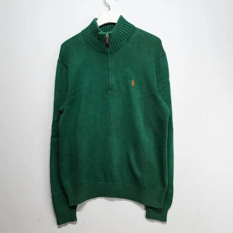 폴로랄프로렌 POLO RALPH LAUREN 반집업 니트 스웨터 그린 M