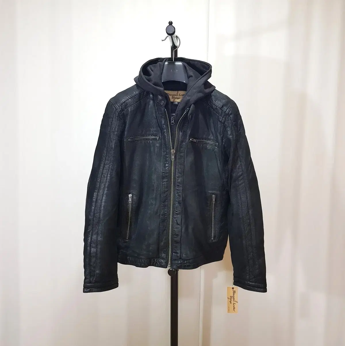 (New Product) Milwaukee Hooded Leather Jacket 100-105 A60