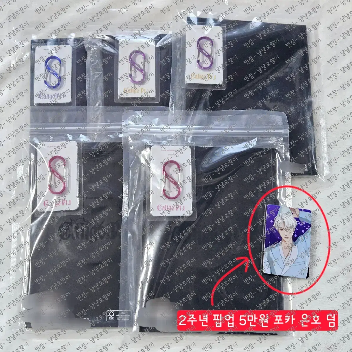 플레이브 푸지티브 미개봉앨범 5개 일괄 양도 / 퓨지티브 카라비너 팝업