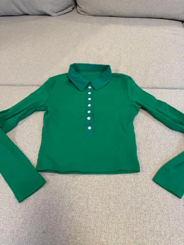 NOEL REUSSIR 그린 긴팔 폴로 셔츠 사이즈 1