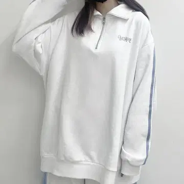 whinny 하프 지퍼 아메바 천사계 패션
