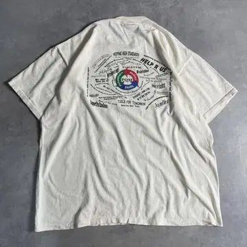90년대 USA제 PQM 기업 이념 빈티지 티셔츠
