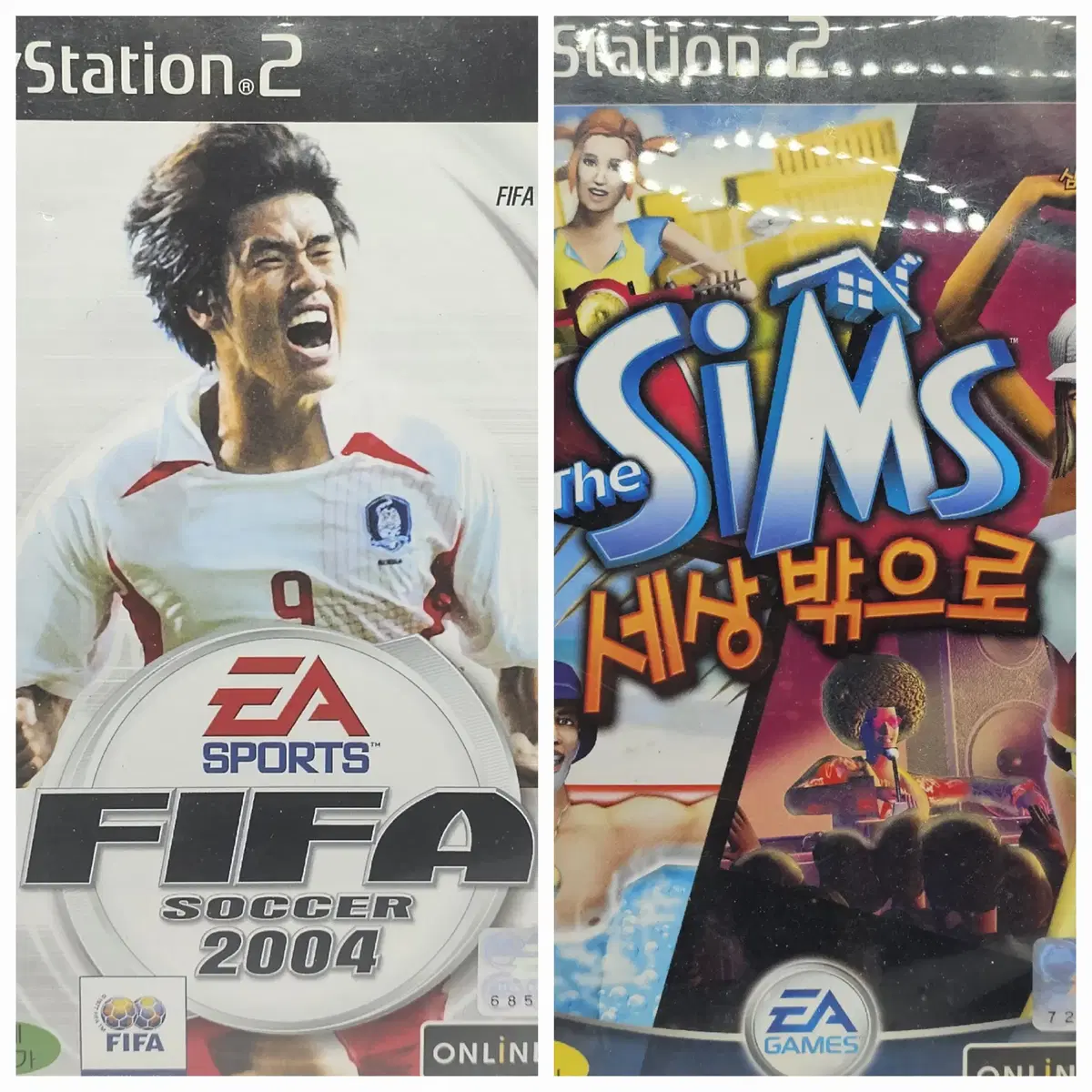 PS2 FIFA 2004 + The Sims: Unleashed Official Used No Manual