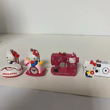 헬로키티 미니어처 가전제품 키링 4종 세트 새상품